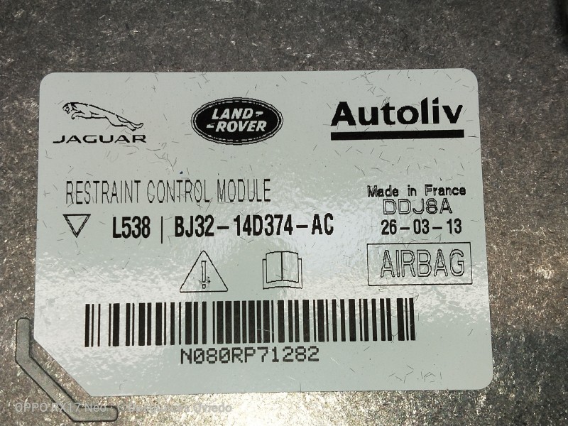 Recambio de centralita airbag para land rover evoque dynamic referencia OEM IAM BJ3214D374AC N080RP71282 