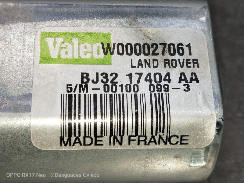 Recambio de motor limpia trasero para land rover evoque dynamic referencia OEM IAM W000027061 BJ3217404AA 