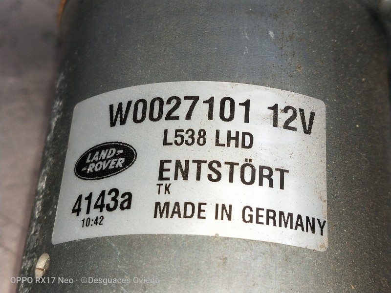 Recambio de motor limpia delantero para land rover evoque dynamic referencia OEM IAM W0021701 L538LHD 4143A