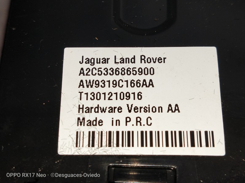 Recambio de modulo electronico para land rover evoque dynamic referencia OEM IAM A2C5336865900 AW9319C166AA T1301210916