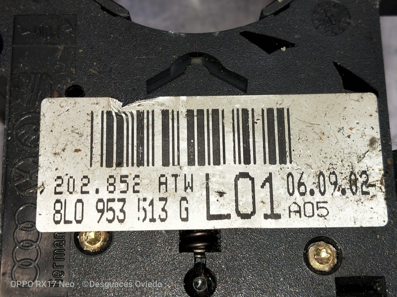 Recambio de mando luces para seat leon (1m1) sport f.r. referencia OEM IAM 8L0953513G 202852ATW 