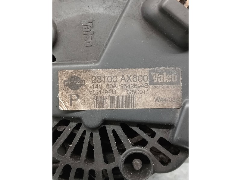 Recambio de alternador para nissan micra (k12e) acenta referencia OEM IAM 23100AX600 2542694B TG8C011