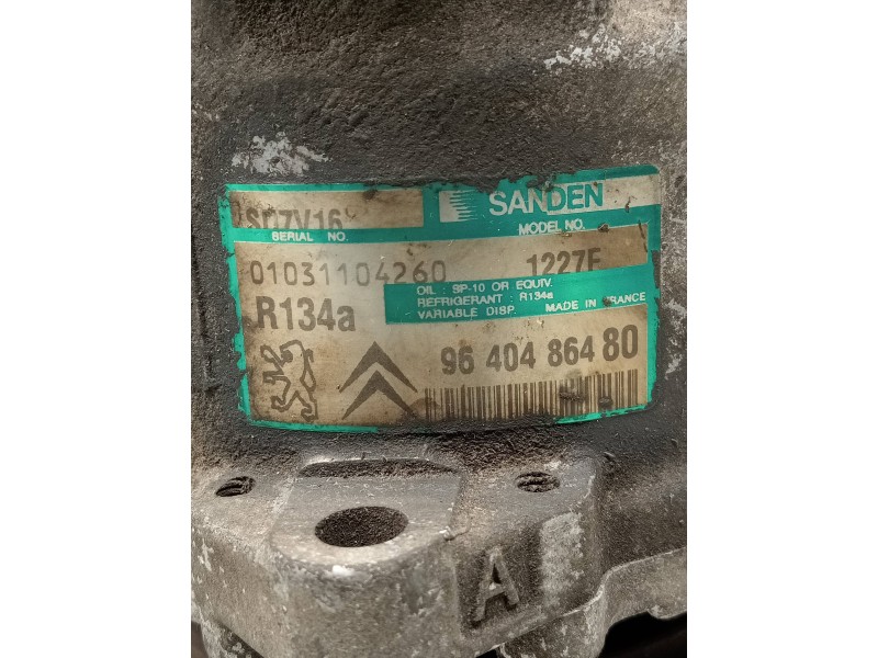Recambio de compresor aire acondicionado para citroen xsara picasso 2.0 hdi vivace referencia OEM IAM SD7V161227F 9640486480 