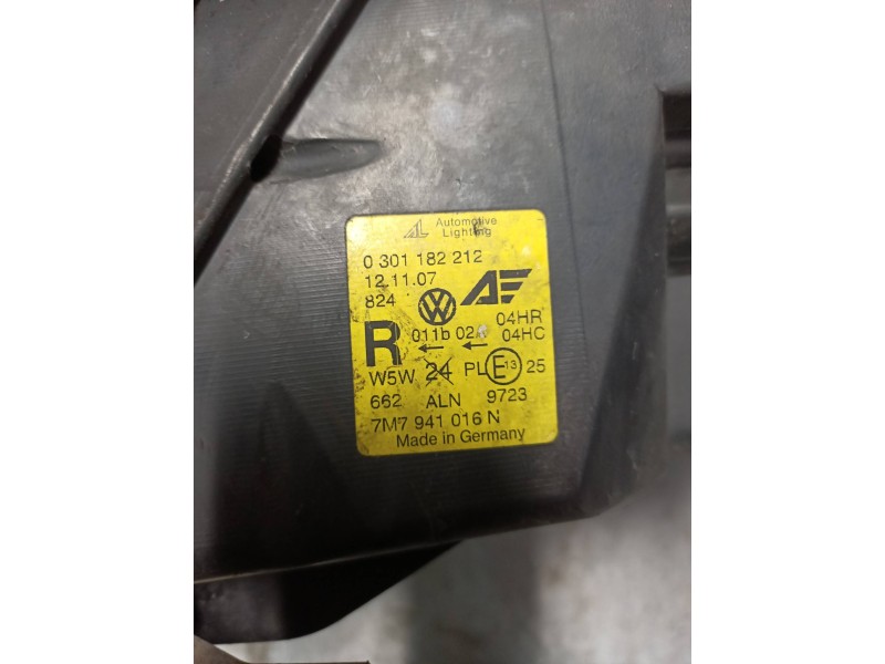 Recambio de faro derecho para seat alhambra (7v9) reference referencia OEM IAM 7M7941016N 0301182212 