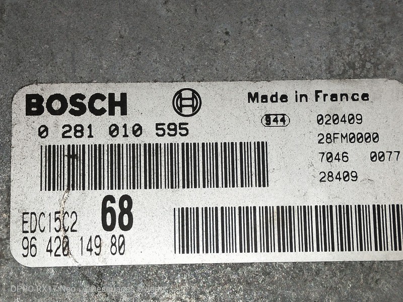 Recambio de centralita motor uce para citroen xsara picasso 2.0 hdi vivace referencia OEM IAM 9642014980 0281010595 28FM0000