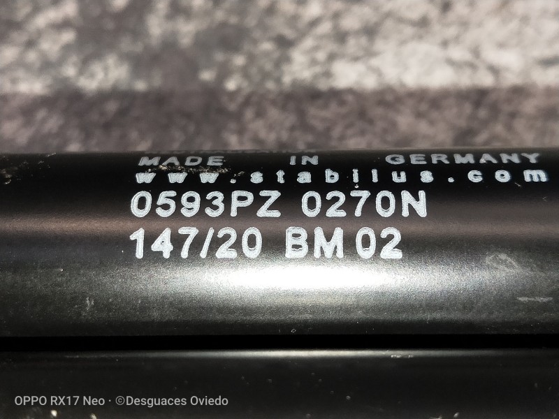 Recambio de amortiguadores maletero / porton para mercedes clase cl (w215) coupe 600 (215.378) referencia OEM IAM 0593PZ 0270N 