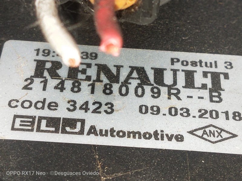 Recambio de electroventilador para renault clio iv referencia OEM IAM 214818009RB  