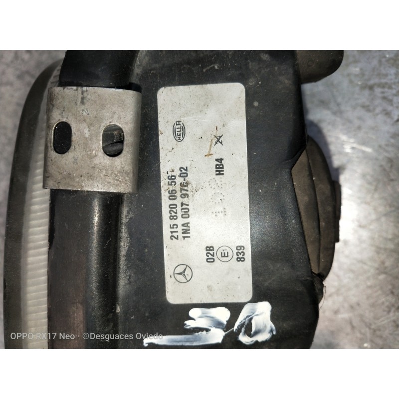 Recambio de faro antiniebla derecho para mercedes clase c (w203) sportcoupe c 220 cdi (203.706) referencia OEM IAM 2158200656  