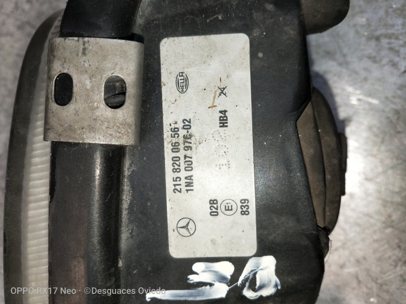 Recambio de faro antiniebla derecho para mercedes clase c (w203) sportcoupe c 220 cdi (203.706) referencia OEM IAM 2158200656  