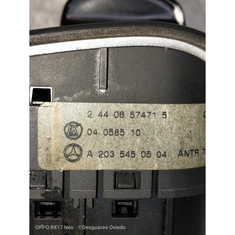 Recambio de mando luces para mercedes clase c (w203) sportcoupe c 220 cdi (203.706) referencia OEM IAM A2035450504  INTERRUPTOR