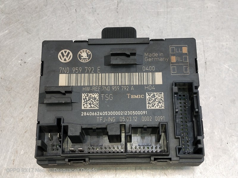 Recambio de modulo electronico para skoda yeti ambition referencia OEM IAM 7N0959792E DELANTERO DERECHA