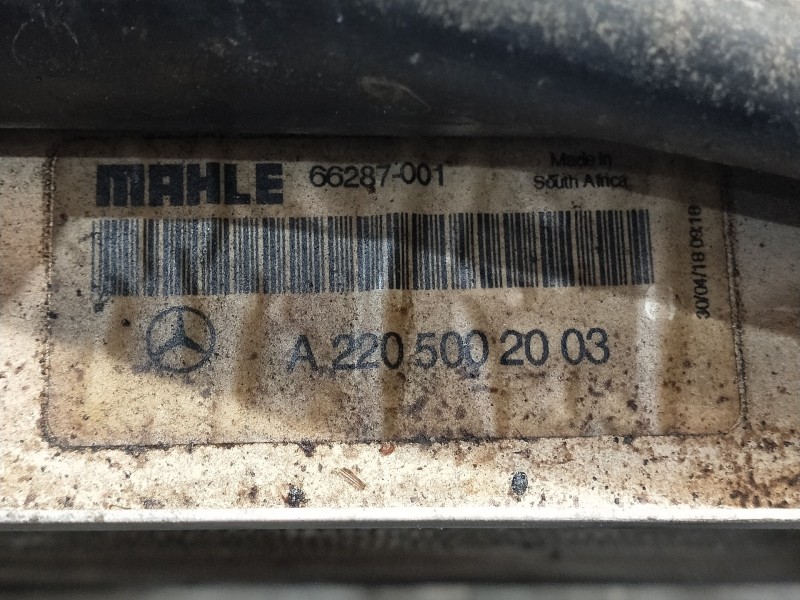 Recambio de radiador agua para mercedes clase cl (w215) coupe 600 (215.378) referencia OEM IAM A2205002003  