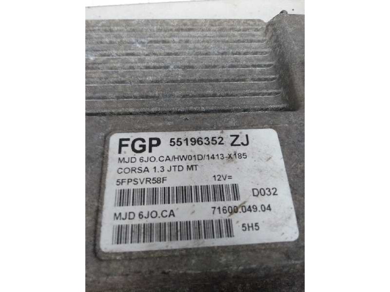 Recambio de centralita motor uce para opel corsa c 1.3 16v cdti cat (z 13 dt / ln9) referencia OEM IAM FGP55196352 MJD6JOCA ZJ