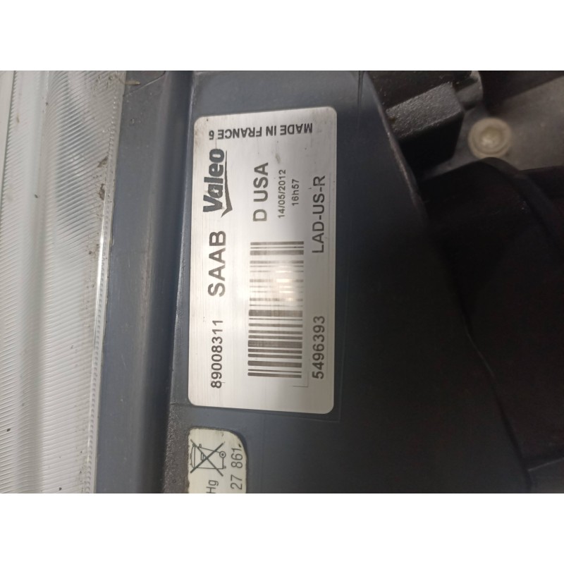 Recambio de faro derecho para saab 9-5 familiar 3.0 v6 tid cat referencia OEM IAM 89008311 5496393 XENON