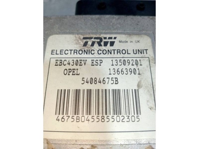 Recambio de abs para opel vectra c berlina club referencia OEM IAM 54084675B 13663901 