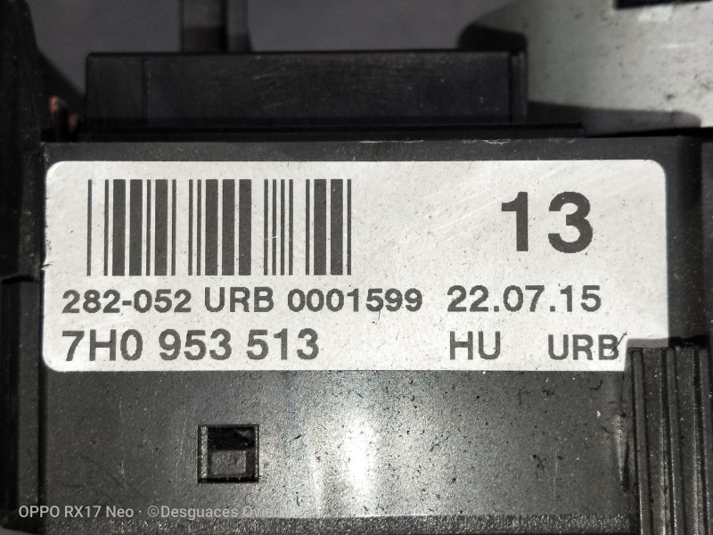 Recambio de mando luces para volkswagen t5 transporter/furgoneta combi referencia OEM IAM 7H0953513 282052URB CON ANILLO AIRBAG