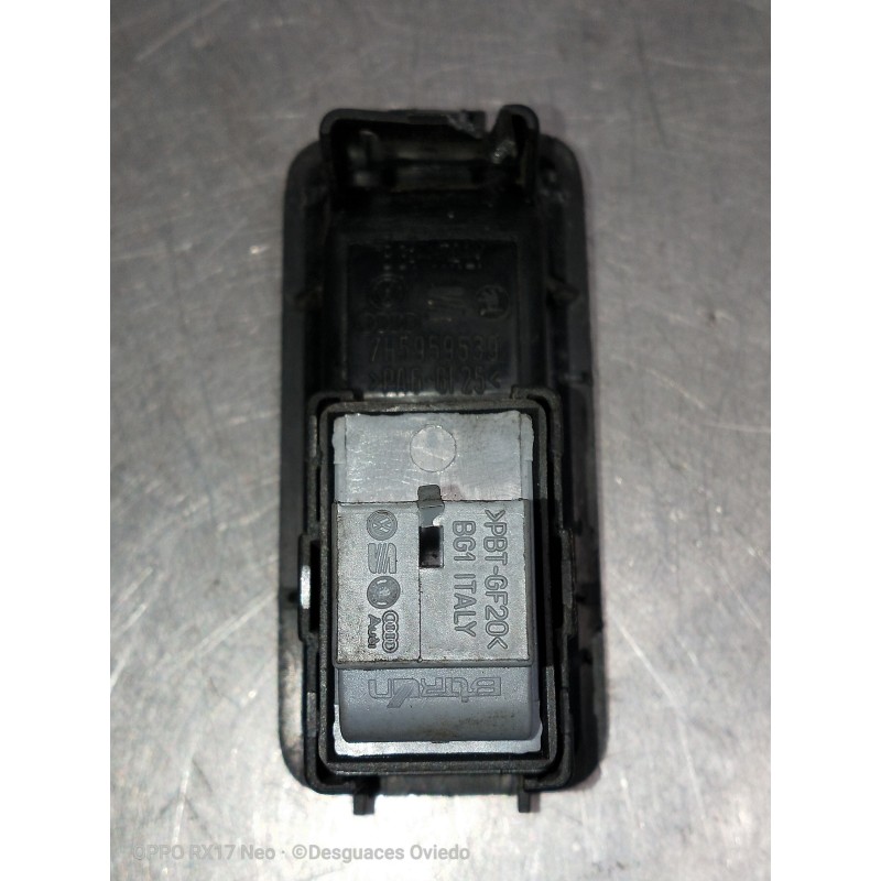 Recambio de mando elevalunas delantero derecho para volkswagen t5 transporter/furgoneta combi referencia OEM IAM 7E0959855 VER F