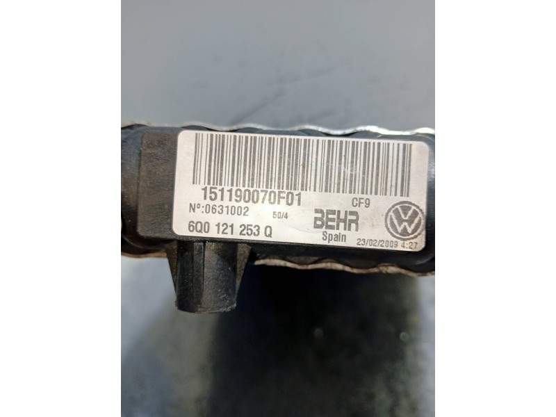Recambio de radiador agua para skoda fabia (5j2 ) urban referencia OEM IAM 6R0121253Q 151190070F01 
