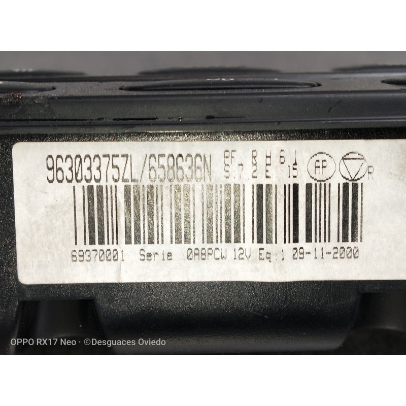 Recambio de mando calefaccion / aire acondicionado para peugeot 406 berlina (s1/s2) srdt referencia OEM IAM 96303375ZL 658636N 6