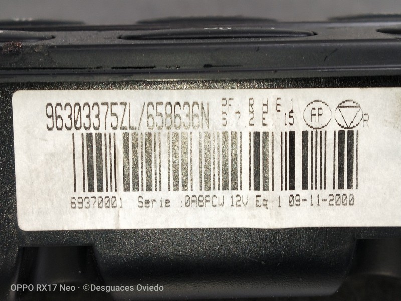 Recambio de mando calefaccion / aire acondicionado para peugeot 406 berlina (s1/s2) srdt referencia OEM IAM 96303375ZL 658636N 6