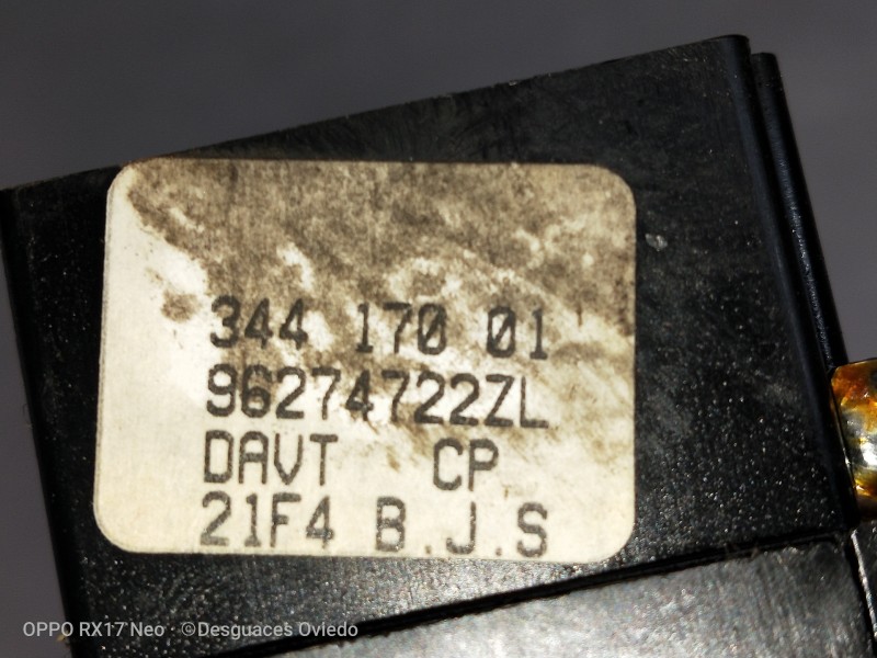 Recambio de mando luces para peugeot 406 berlina (s1/s2) srdt referencia OEM IAM 34417001 96274722ZL 