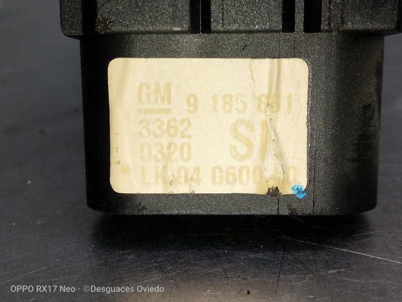 Recambio de mando luces para opel vectra c berlina club referencia OEM IAM 9185881 33620320 INTERRUPTOR