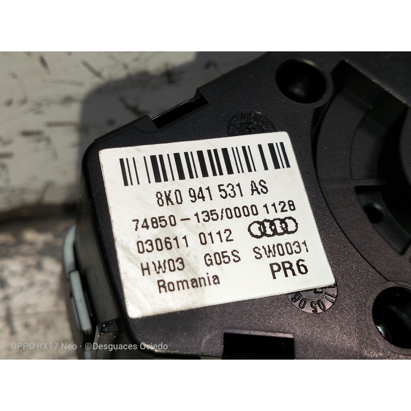 Recambio de mando luces para audi a4 ber. (b8) 2.0 16v tdi referencia OEM IAM 8K0941531AS 0306110112 INTERRUPTOR