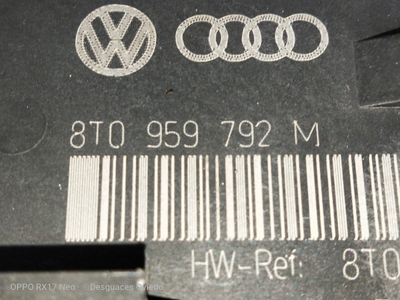 Recambio de modulo electronico para audi a4 ber. (b8) 2.0 16v tdi referencia OEM IAM 8T0959792M DELANTERO DERECHO
