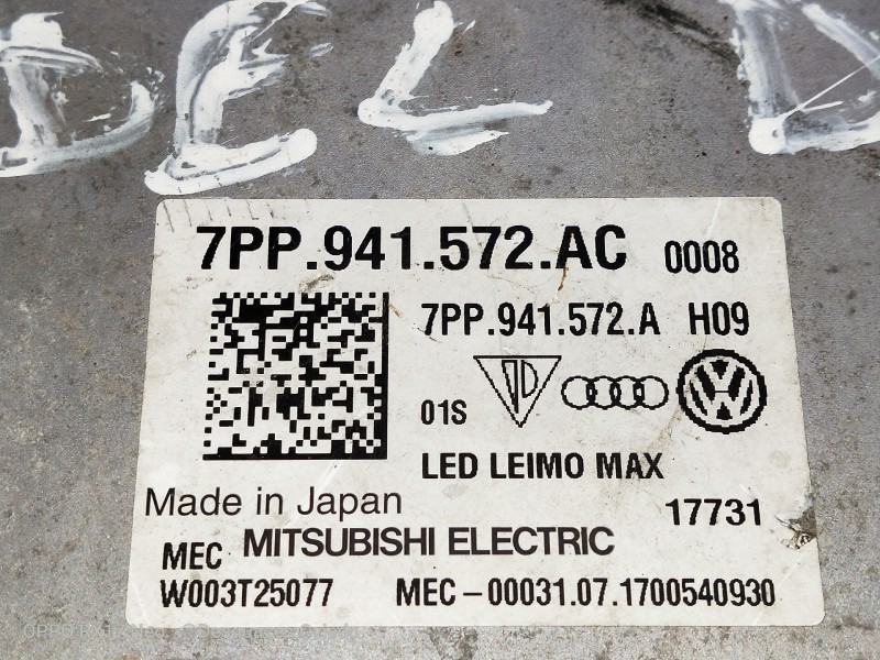 Recambio de modulo electronico para audi a3 (8vk) basic referencia OEM IAM 7PP941572AC 7PP941572A CONTROLADORA FAROS