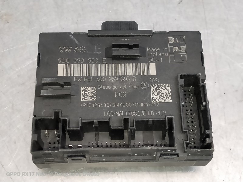Recambio de modulo electronico para audi a3 (8vk) basic referencia OEM IAM 5Q0959593E 5Q0959593B DEL IZQ