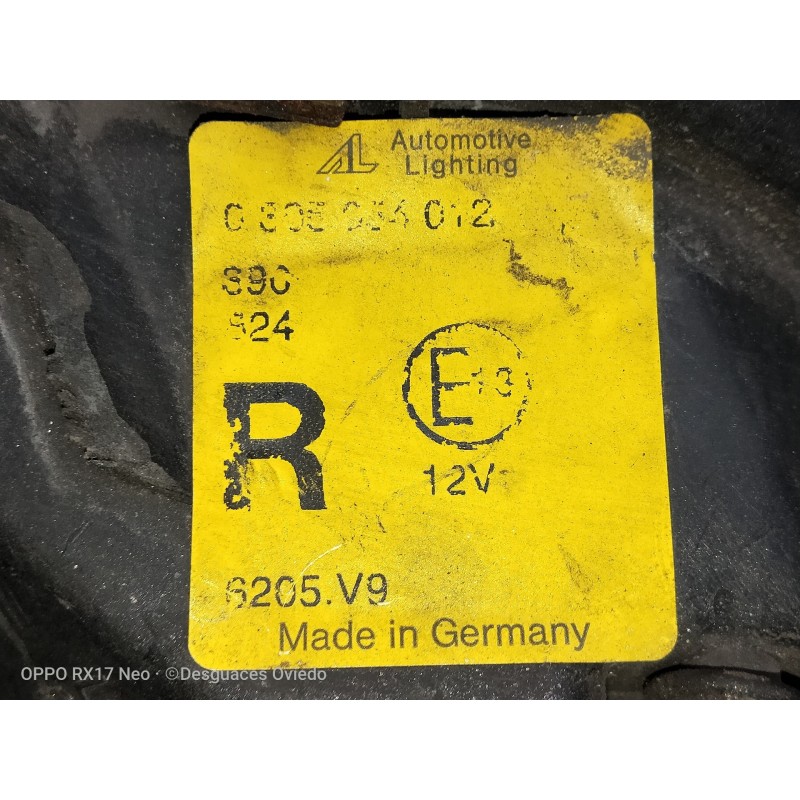 Recambio de faro antiniebla derecho para peugeot 306 berlina 3/4/5 puertas (s2) referencia OEM IAM 030505401200 VER FOTOS  Recambio de faro antiniebla derecho para peugeot 306 berlina 3/4/5 puertas (s2) referencia OEM IAM 030505401200 VER FOTOS