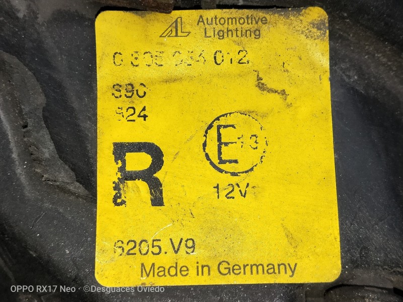Recambio de faro antiniebla derecho para peugeot 306 berlina 3/4/5 puertas (s2) referencia OEM IAM 030505401200 VER FOTOS  Recambio de faro antiniebla derecho para peugeot 306 berlina 3/4/5 puertas (s2) referencia OEM IAM 030505401200 VER FOTOS