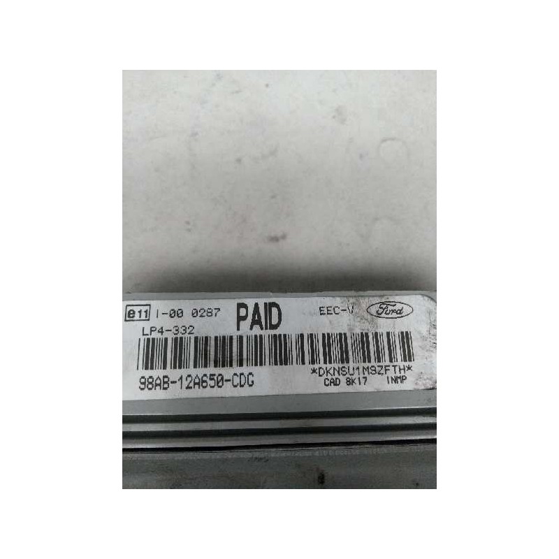 Recambio de centralita motor uce para ford focus berlina (cak) 1.6 16v cat referencia OEM IAM 98AB12A650CDG PAID 