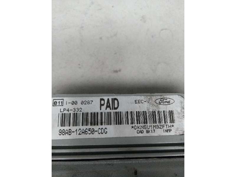 Recambio de centralita motor uce para ford focus berlina (cak) 1.6 16v cat referencia OEM IAM 98AB12A650CDG PAID 