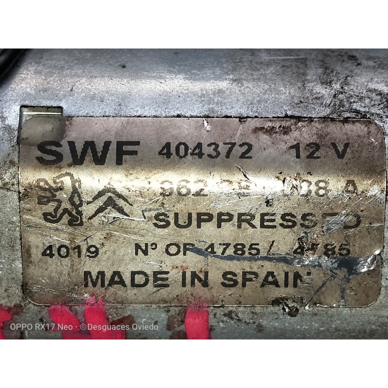 Recambio de motor limpia trasero para citroen xsara coupe 2.0 hdi vts (66kw) referencia OEM IAM 404372  
