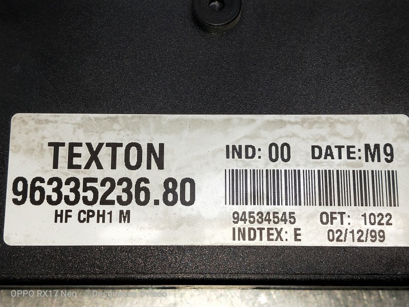 Recambio de modulo electronico para citroen xsara coupe 2.0 hdi vts (66kw) referencia OEM IAM 9633523680 94534545 