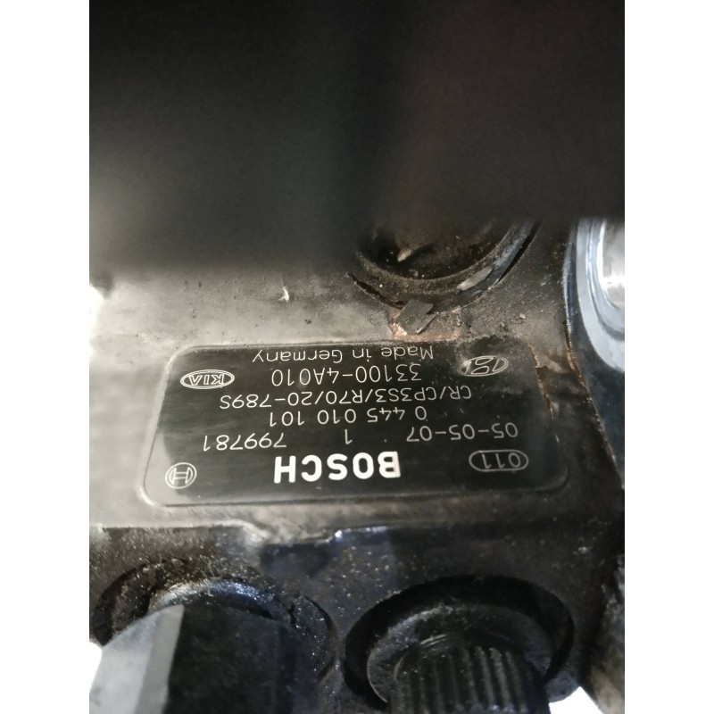 Recambio de bomba inyeccion para kia sorento 2.5 crdi ex referencia OEM IAM 0445010101 CP3S3R7020789S 799781 33100 4A010