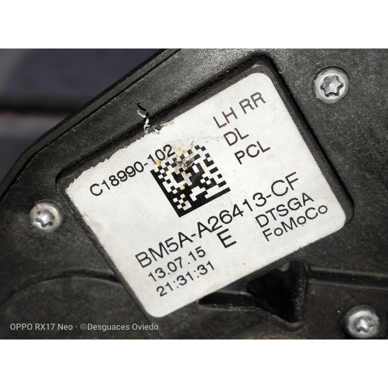 Recambio de motor cierre centralizado trasero izquierdo para ford mondeo lim. 1.5 ecoboost cat referencia OEM IAM BM5AA26413CF  