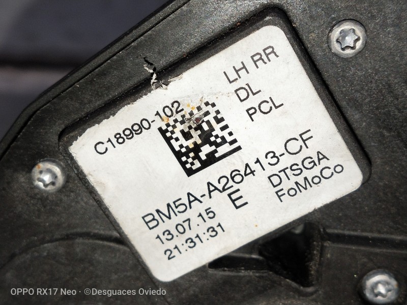 Recambio de motor cierre centralizado trasero izquierdo para ford mondeo lim. 1.5 ecoboost cat referencia OEM IAM BM5AA26413CF  