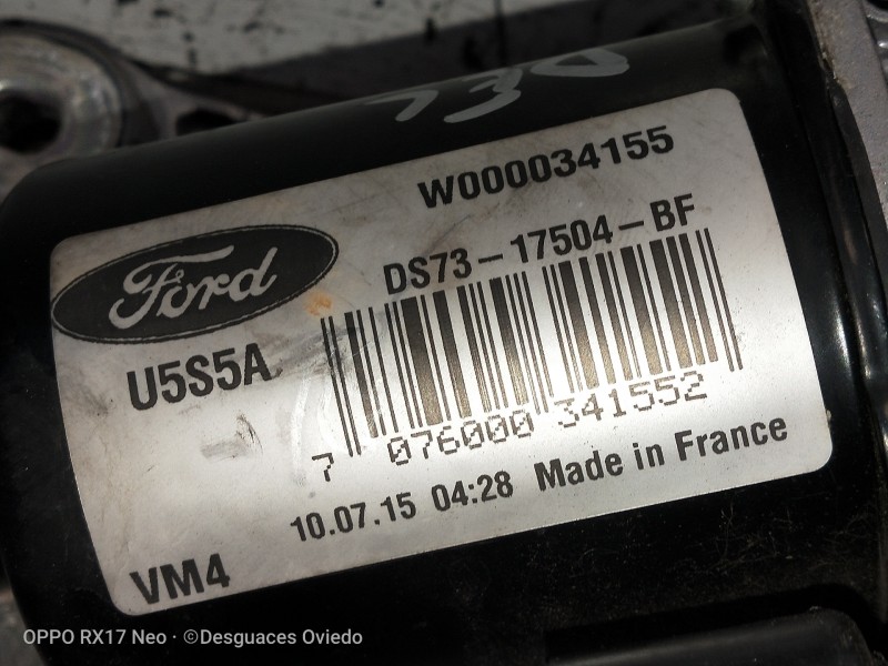 Recambio de motor limpia delantero para ford mondeo lim. 1.5 ecoboost cat referencia OEM IAM W000034155 DS7317504BF DERECHO