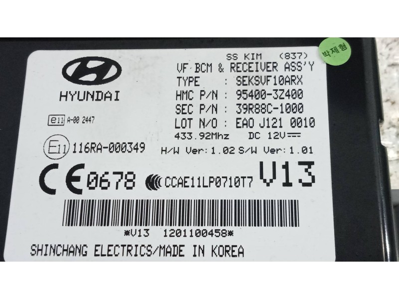 Recambio de modulo electronico para hyundai i40 1.7 crdi cat referencia OEM IAM 954003Z400  