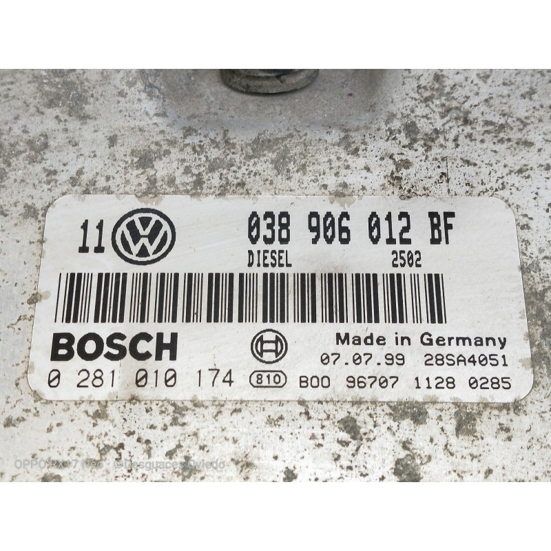 Recambio de centralita motor uce para volkswagen golf iv berlina (1j1) conceptline referencia OEM IAM 038906012BF 0281010174 28S