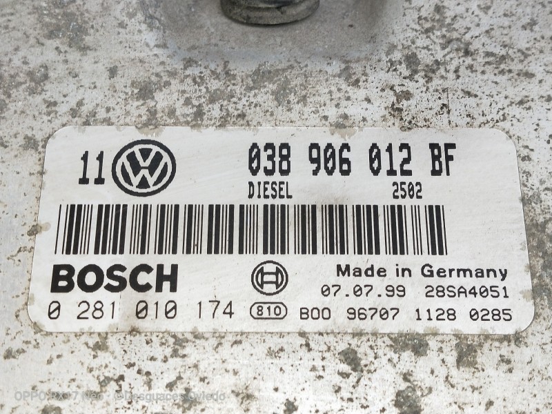 Recambio de centralita motor uce para volkswagen golf iv berlina (1j1) conceptline referencia OEM IAM 038906012BF 0281010174 28S