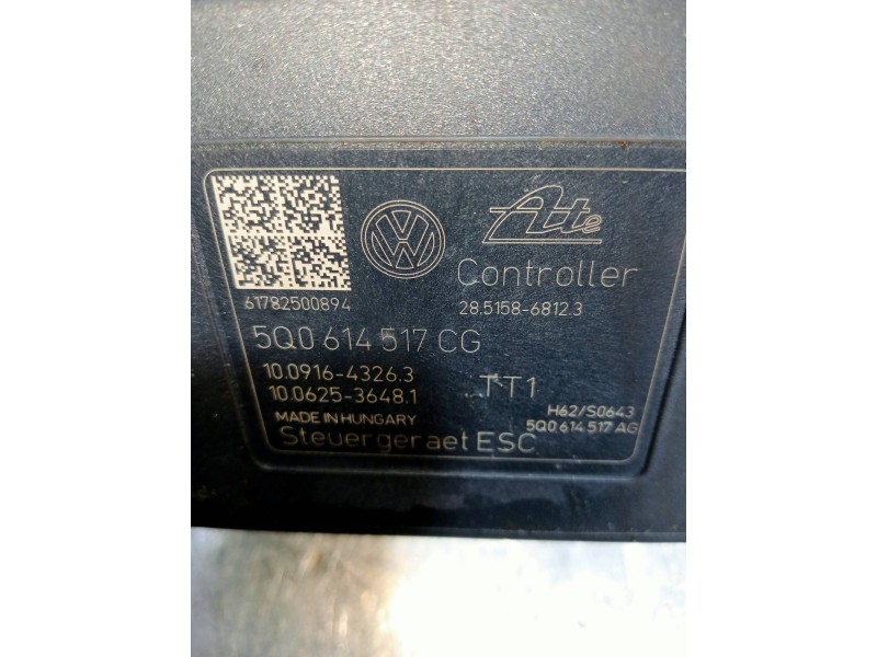 Recambio de abs para audi a3 (8vk) basic referencia OEM IAM 10091643263 10062536481. 5Q0614517CG 5Q0614517CG. 10022009984