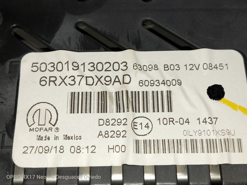 Recambio de cuadro instrumentos para jeep compass ii 1.4 m-air cat referencia OEM IAM 503019130203 6RX37DX9AD 