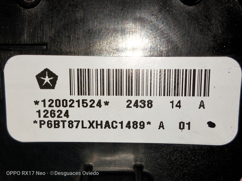 Recambio de mando luces para jeep compass ii 1.4 m-air cat referencia OEM IAM P6BT87LXHAC1489 120021524 INTERRUPTOR