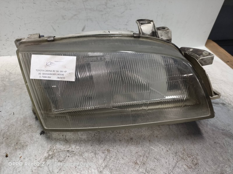 Recambio de faro derecho para toyota carina (t19) 1.6 xl (4-ptas.) referencia OEM IAM   