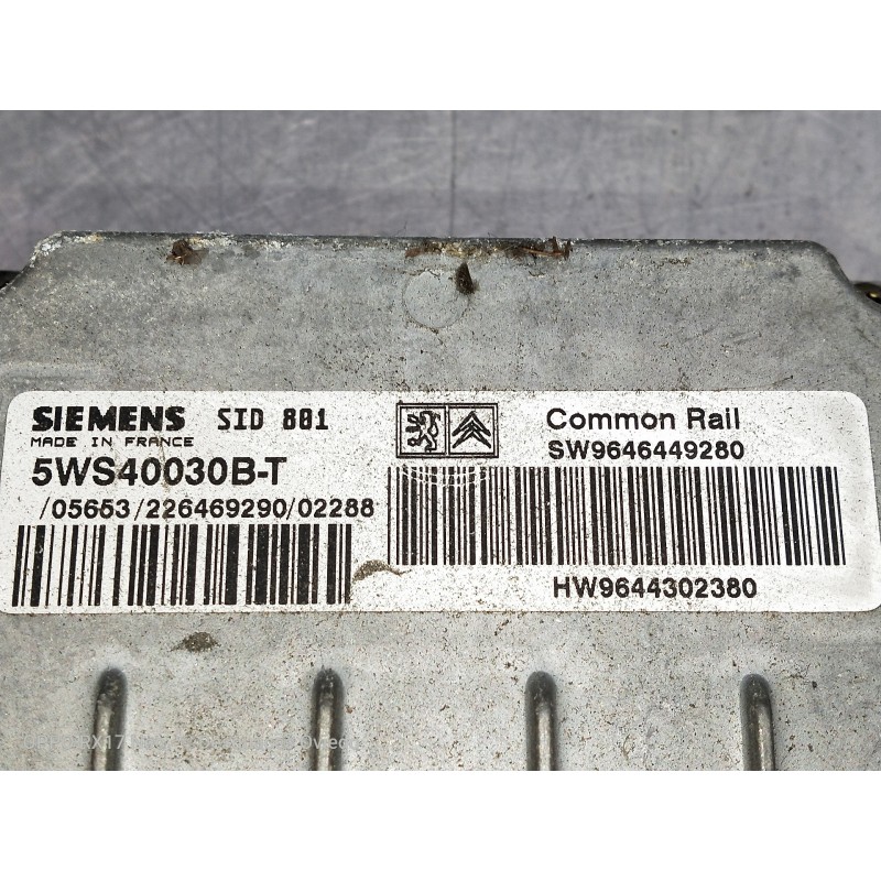 Recambio de centralita motor uce para peugeot 307 break / sw (s1) break xr referencia OEM IAM 5WS40030BT SW9646449280 HW96443023