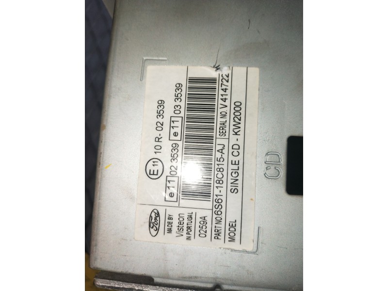 Recambio de sistema audio / radio cd para ford focus c-max (cap) ghia (d) referencia OEM IAM 10R023539  