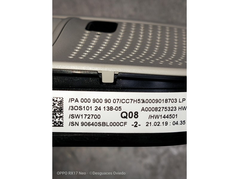 Recambio de luz interior para mercedes clase glc (w253) glc 220 d 4matic referencia OEM IAM 0009009007 3OS1012413805 A0008275323